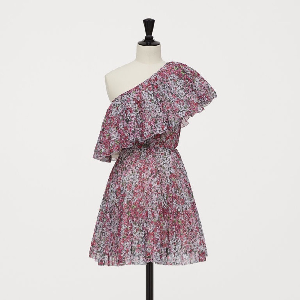 Giambattista x H&M Floral One-Shoulder Dress NWT 8